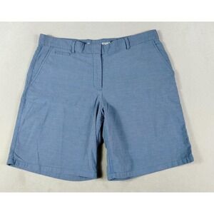 Khakis By Gap Shorts Womens 12 Blue Boyfriend Roll-Up Twill Chino Summer Casual